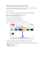 Đổi hình nền cho trang web cá nhân trên YouTube