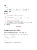 Luật thuế thu nhập cá nhân và bất cập triển khai tại Việt Nam pps