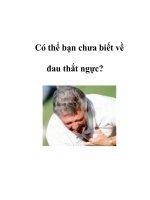 Có thể bạn chưa biết về đau thắt ngực? docx