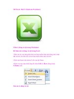 MS Excel - Bài 5: Chỉnh sửa Worksheet pot