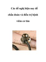 Các đề nghị hiện nay để chẩn đoán và điều trị bệnh viêm cơ tim ppt