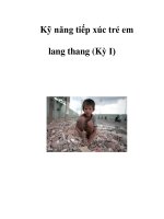 Kỹ năng tiếp xúc trẻ em lang thang (Kỳ I) doc