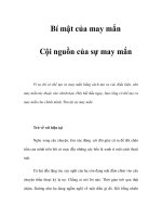 Bí mật của may mắn - Phần 3 pps