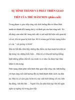 SỰ HÌNH THÀNH VÀ PHÁT TRIỂN GIAO TIẾP CỦA TRẺ MẦM NON (phần cuối) pot