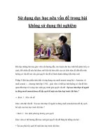 Sử dụng dạy học nêu vấn đề trong bài không sử dụng thí nghiệm pot