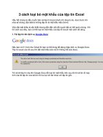 3 cách loại bỏ mật khẩu của tệp tin Excel pptx