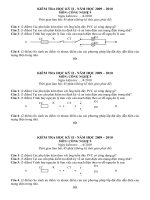 Kiểm tra HK II - Năm học 2009-2010