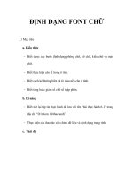 ĐỊNH DẠNG FONT CHỮ docx