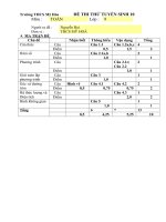 Đề thi thử tuyển 10+ đáp án