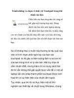 Tránh những va chạm vô tình với Touchpad trong khi đánh văn bản ppsx