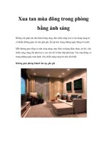 Xua tan mùa đông trong phòng bằng ánh sáng doc