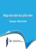 Chương 8   Kiểm thử tĩnh