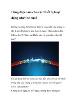 Dòng điện làm cho các thiết bị hoạt động như thế nào? ppsx