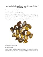 Lợi ích, tính năng của các loại đá trong gia tộc Đá Thạch Anh pptx