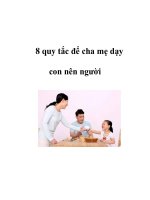 8 quy tắc để cha mẹ dạy con nên người ppsx