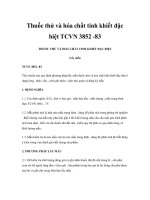 Thuốc thử và hóa chất tinh khiết đặc biệt TCVN 3852 -83 pptx