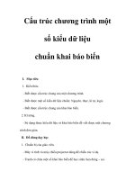 Cấu trúc chương trình một số kiểu dữ liệu chuẩn khai báo biến pot