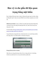 Bảo vệ và che giấu dữ liệu quan trọng bằng mật khẩu docx