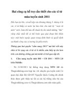 Hai công cụ hỗ trợ cần thiết cho các sĩ tử mùa tuyển sinh 2011 ppt