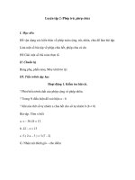 Luyện tập 2 (Phép trừ, phép chia) potx