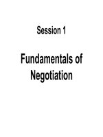 fundamentals of negotiation