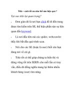 Title – cách tối ưu như thế nào hiệu quả ? pdf