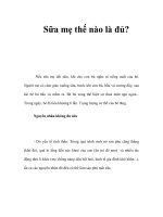 Sữa mẹ thế nào là đủ? pot