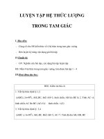LUYỆN TẬP HỆ THỨC LƯỢNG TRONG TAM GIÁC doc