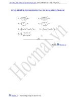 TÍCH PHÂN CƠ BẢN CỦA CÁC HÀM SỐ LƯỢNG GIÁC potx