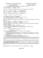 De thi thu vao 10 chuan nam hoc 2010-2011