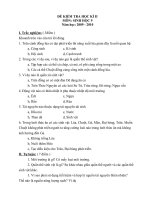 Đề kiểm tra HKII Sinh 9( 09-10)