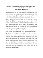 Hydro: nguồn năng lượng mới thay thế dầu – khí trong tương lai docx