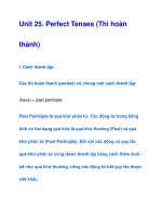 Unit 25. Perfect Tenses (Thì hoàn thành) pot