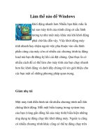 Làm thế nào để Windows khởi động nhanh hơn pptx