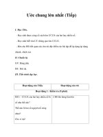 Ước chung lớn nhất (Tiếp) docx