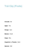 Trái Cây (Fruits) docx