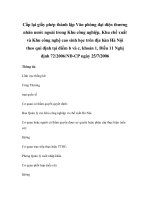 Cấp lại giấy phép thành lập Văn phòng đại diện thương nhân nước ngoài trong Khu công nghiệp, Khu chế xuất và Khu công nghệ cao sinh học trên địa bàn Hà Nội theo qui định tại điểm b và c, khoản 1, Điều 11 Nghị định 72/2006/NĐ-CP ngày 25/7/2006 doc