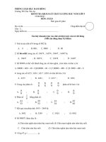 Đáp  án& đề thi chất lương đầu năm Toán 5