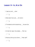 Lesson 14 - In, At or On doc