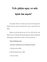 Trắc ghiệm nguy cơ mắc bệnh tim mạch? pptx