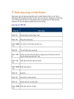 Phím nóng trong Acrobat Reader pptx
