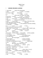 Đề kiểm tra tổng hợp kiến thức