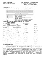 Đề kiểm tra AV10