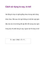 Cách sử dụng to say, to tell doc
