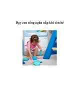 Dạy con sống ngăn nắp khi còn bé ppt