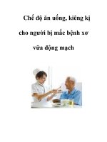 Chế độ ăn uống, kiêng kị cho người bị mắc bệnh xơ vữa động mạch docx
