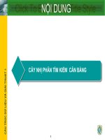Báo cáo: Cây nhị phân tìm kiếm cân bằng ppsx