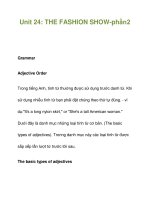 Unit 24: THE FASHION SHOW-phần2 ppt