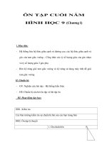 ÔN TẬP CUỐI NĂM HÌNH HỌC 9 (Chương I) doc