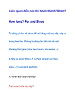Liên quan đến các thì hoàn thành When? How long? ppsx
